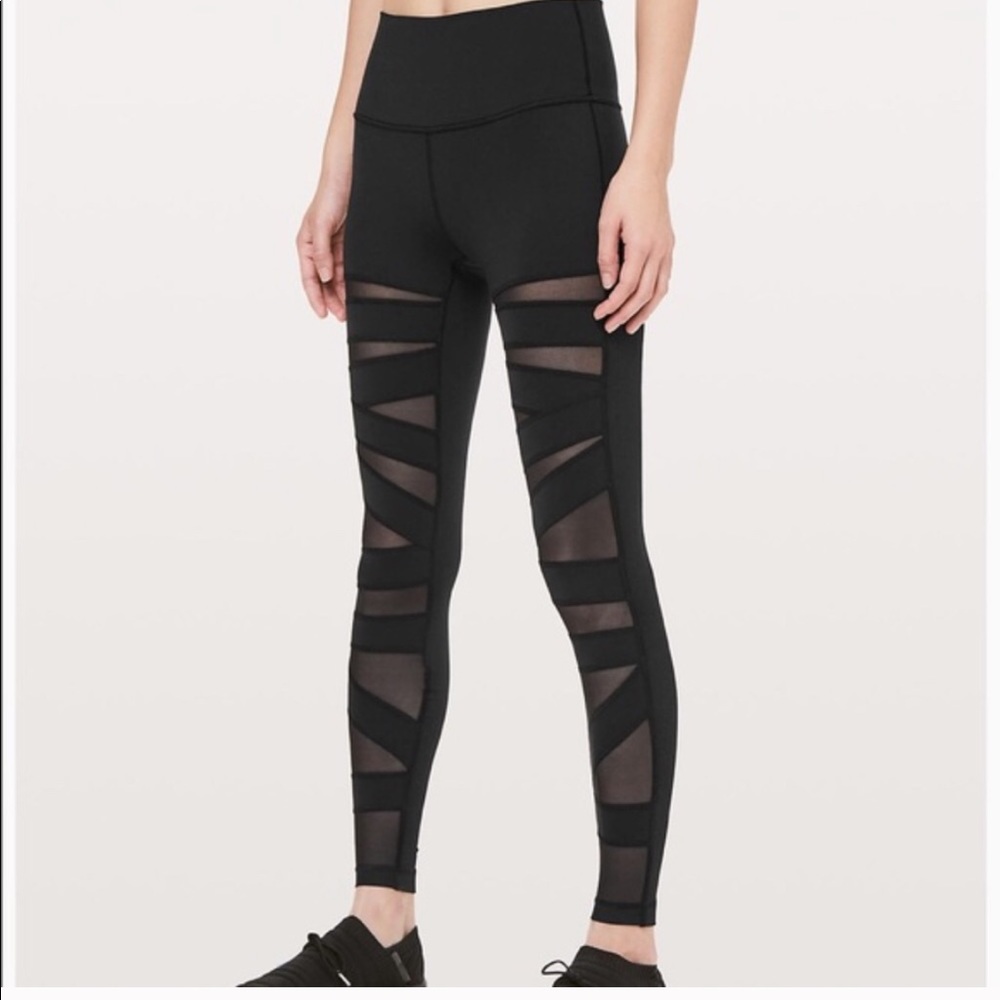 Lululemon Wunder Under Mesh Leggings